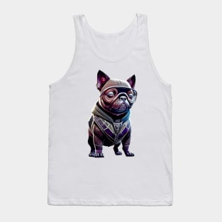 Black Pug in Panther Costume - Adorable Black Pug Design Tank Top